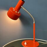 Lampe de bureau orange Hustadt Leuchten du milieu du siècle