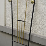 Old coat rack cloakroom in iron & brass art deco