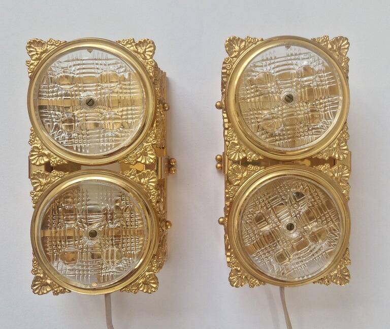 Pair of Midcentury Very Rare Wall Lamps M. P. R., Sweden, 1960s