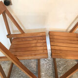 Pair of vintage folding chairs 1960's