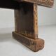 Pine bench with backrest, 2.5 metres long, 1950s.