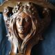 Paire d’étagères de mur d’art nouveau en bois