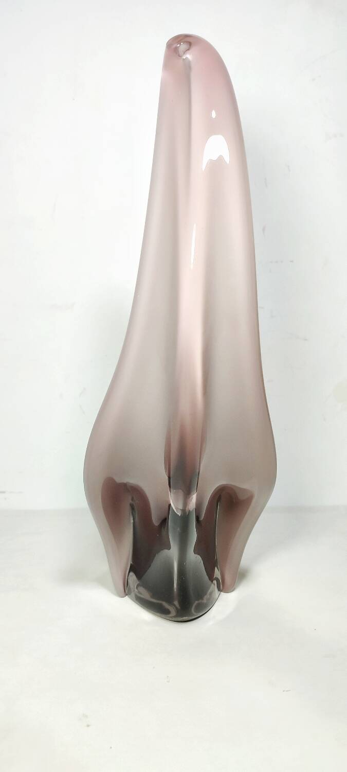 Centro de mesa de cristal de Murano. Italia, 1980s.