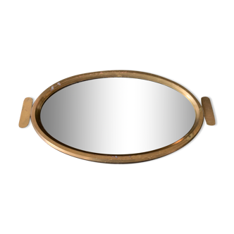 Mirror and brass tray