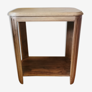 Solid walnut art deco pedestal table