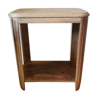Solid walnut art deco pedestal table