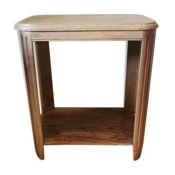 Solid walnut art deco pedestal table