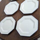Set of 6 octagonal dessert plates by Johnson Brothers