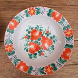 Hand-painted orange flower plate Hungary