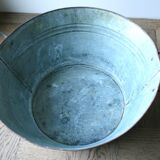 Galvanized metal basin