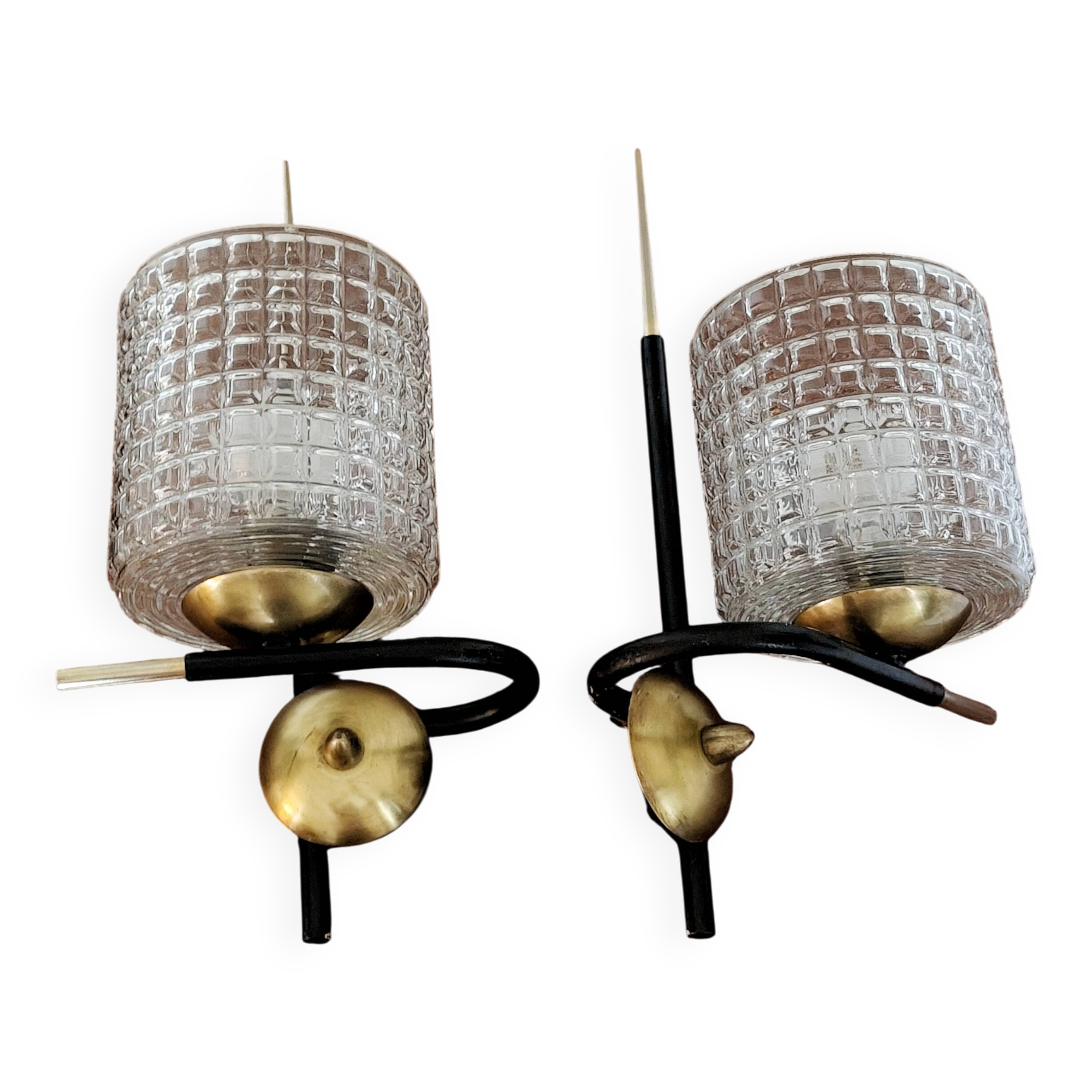 Pair of wall lights from the 50s-60s.