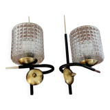 Pair of wall lights from the 50s-60s.