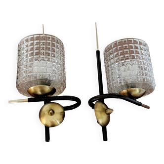 Pair of wall lights from the 50s-60s.
