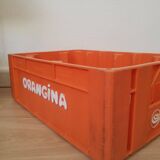 Vintage Orangina advertising bottle crate
