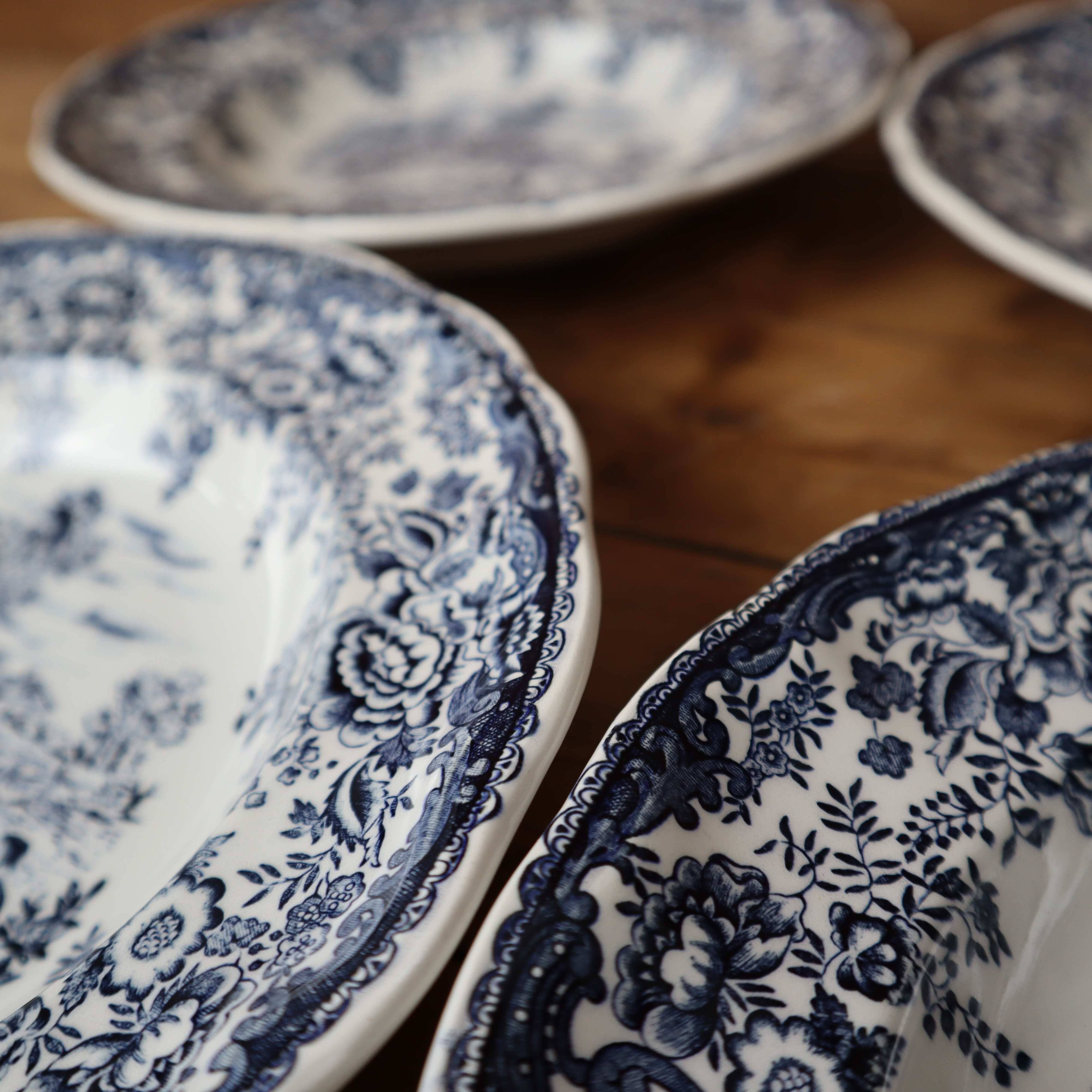 6 deep plates stamped Lunéville KG Tradition special grand feu