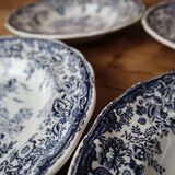 6 deep plates stamped Lunéville KG Tradition special grand feu