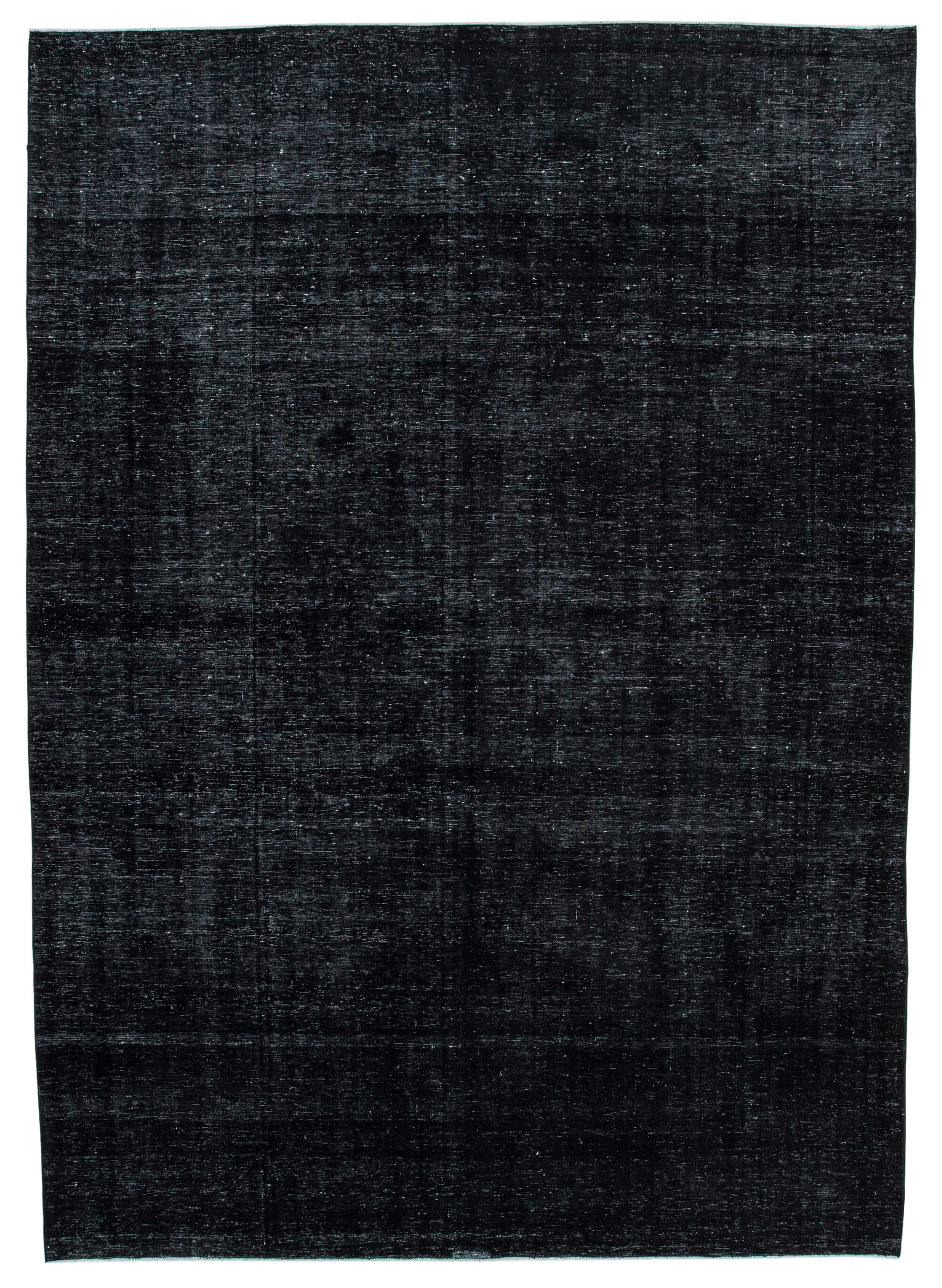 Handwoven persian overdyed 271 cm x 382 cm black wool carpet