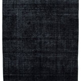 Handwoven persian overdyed 271 cm x 382 cm black wool carpet