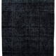 Handwoven persian overdyed 271 cm x 382 cm black wool carpet