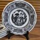 Set of 6 talking plates on "the language of flowers" in Gien earthenware