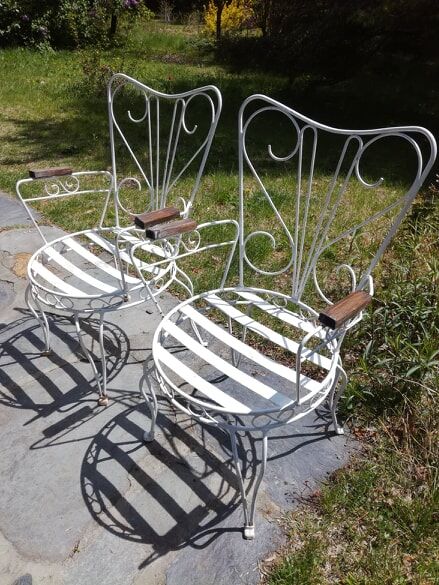 Pair of garden armchairs 1920