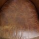 Set of 2 club chairs/armchairs in dark cognac leather