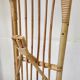 Rattan cloakroom coat rack 1950