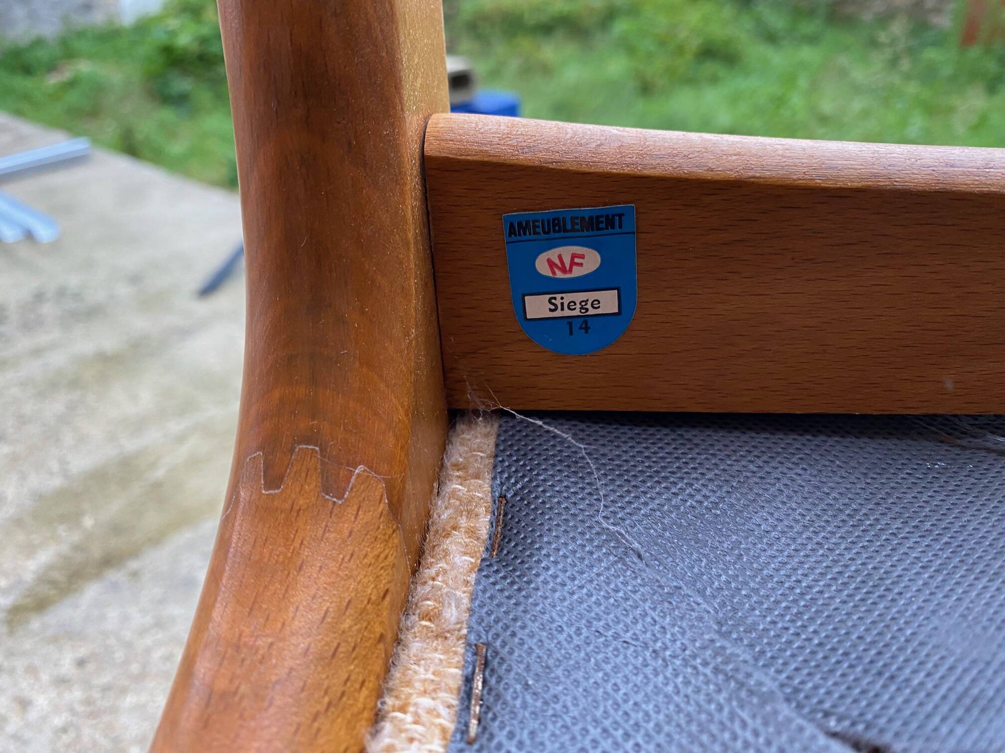 Chaise vintage ameublement nf siege 14