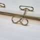 Coat rack with 4 hooks with shelf and vintage mirror in golden metal