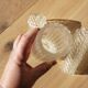 Set of 3 vintage molded glass tulips