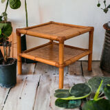 Vintage rattan side table 1960