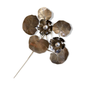 Large water lily wall lamp from the Florart house, 1960s-1970s