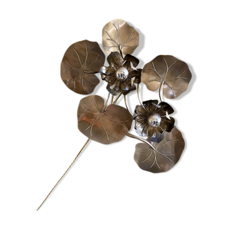 Large water lily wall lamp from the Florart house, 1960s-1970s