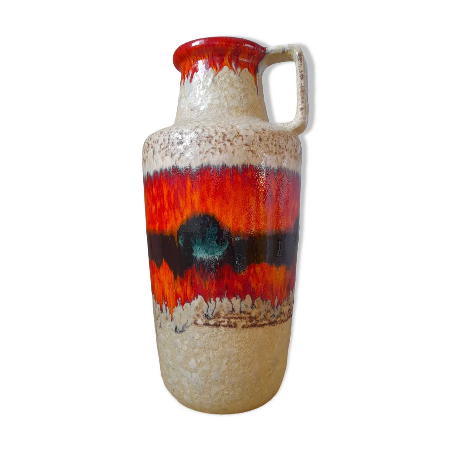 Vase fat lava 70s