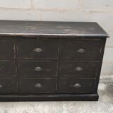 Furniture of trade nine drawers three shelves patina black