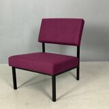 Gijs Van Der Sluis Eggplant colored Sleeper Sofa Daybed & Lounge Chair set