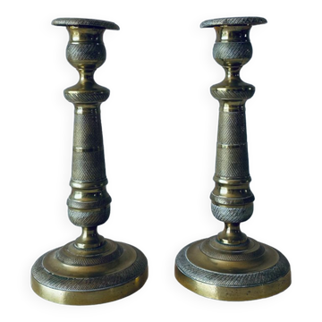 Pair of directoire candlesticks late eighteenth