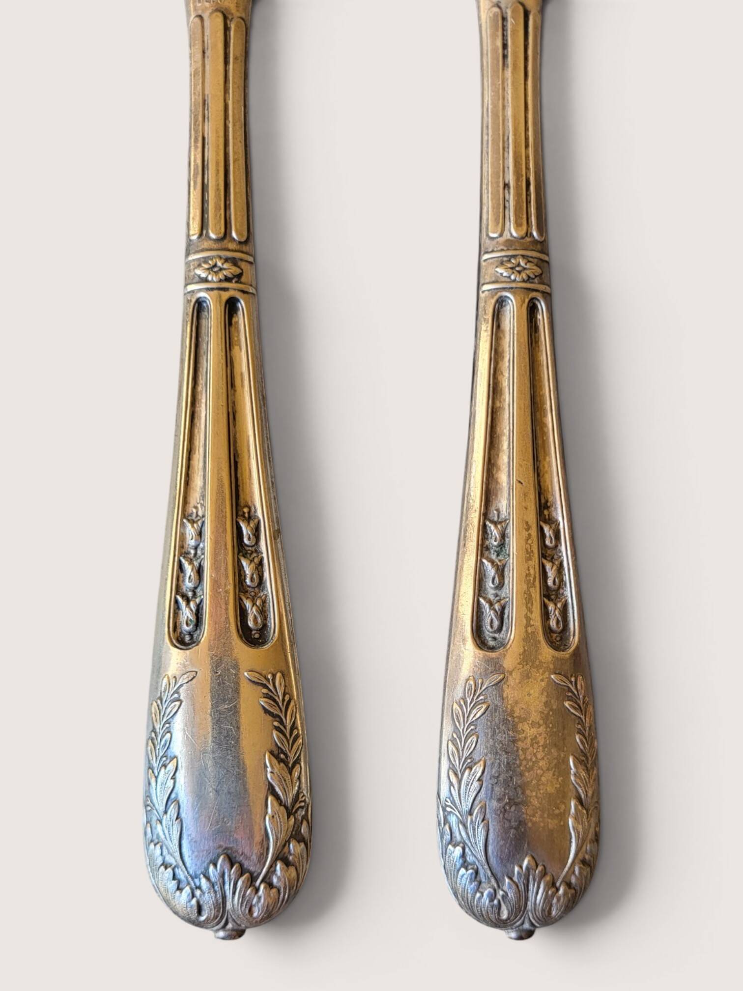 Silver salad servers