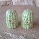 Salt and pepper shakers in slip