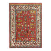 Tapis Oushak noué à la main. Taille et couleurs personnalisées. Tapis en laine rouge turc. Design inspiré des années 1900. Fait sur commande.