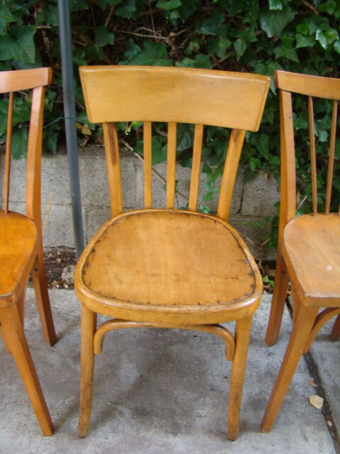 Lot of four old bistro chairs