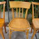 Lot of four old bistro chairs
