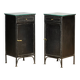 Set Iron And Glass Nightstands, 1900’s