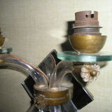 Pair of 1960/70 wall lights with 2 arms in murano glass