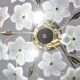 Delicious Murano Ceiling Light White Flowers, 1970