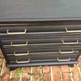 Renovated vintage black chest of drawers