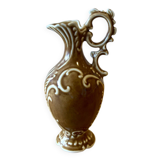 Caramel scroll pitcher vase