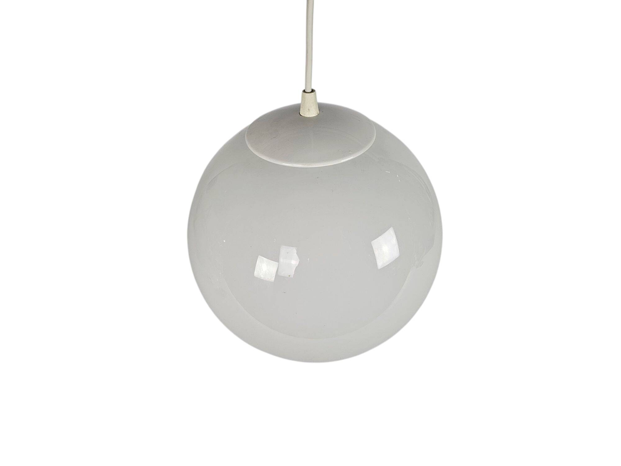 Happy Lights - Globe - Morning Mist - Opal Glass - Metal - 70's