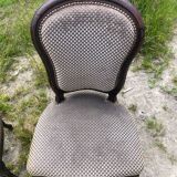 Pair of rosewood medallion chairs