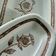 Lot 3 plats céramique vintage chardons